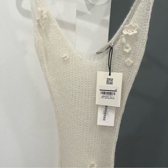 NWT Anna October Maxi Dress White Crochet Knit Astrid Floral Bridal Wedding sz S - Picture 4 of 13